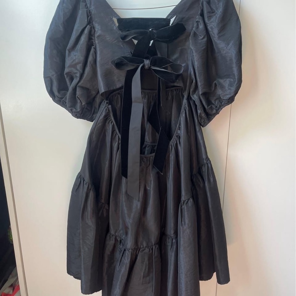 Cecilie Bahnsen Black Midi Dress